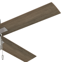 52 inch Beck Brushed Nickel Ceiling Fan with LED Light Kit and Pull Chain