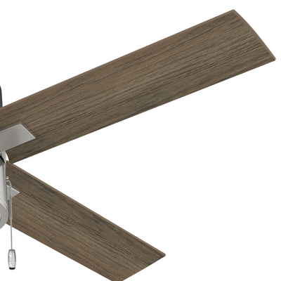 52 inch Beck Brushed Nickel Ceiling Fan with LED Light Kit and Pull Chain