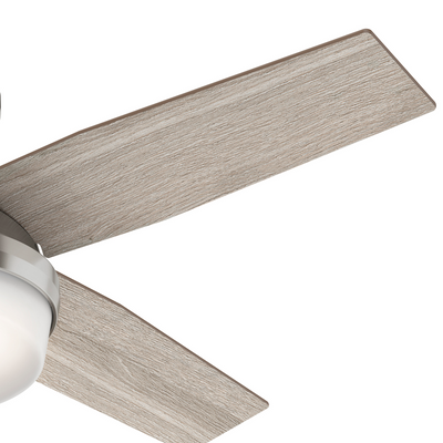 44 inch Dempsey Brushed Nickel Low Profile Ceiling Fan with LED Light Kit