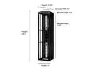 6'' Jaxson Powder Coated Black 2 Light Wall Sconce
