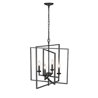 24.5'' Nellis Matte Black 4 Light Pendant
