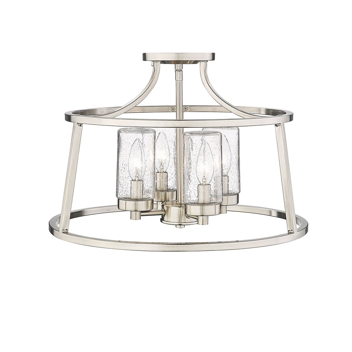 12.22'' Errol Brushed Nickel 4 Light Semi-Flush Mount
