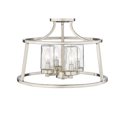 12.22'' Errol Brushed Nickel 4 Light Semi-Flush Mount