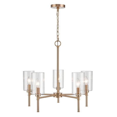 22.25'' Chastine Modern Gold 5 Light Chandelier