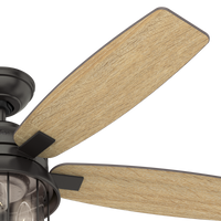 52 inch Coral Bay Noble Bronze Damp Rated Ceiling Fan with LED Light Kit and Handheld Remote