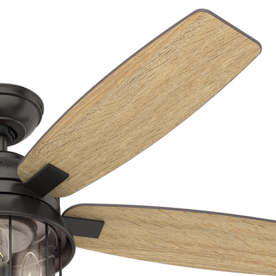 52 inch Coral Bay Noble Bronze Damp Rated Ceiling Fan with LED Light Kit and Handheld Remote