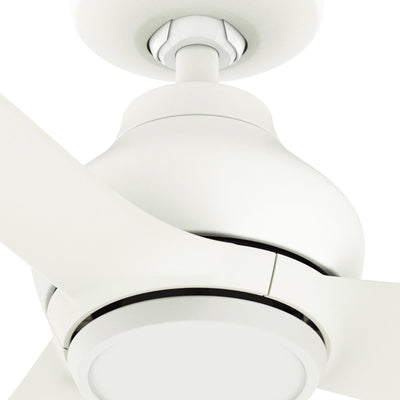 52 inch Mazzini ENERGY STAR® Matte White Damp Rated Ceiling Fan and Handheld Remote