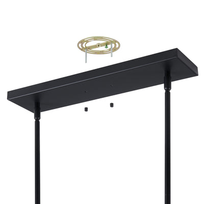 Grazia 48-inch 2-light Matte Black and Brushed Gold LED Linear Chandelier