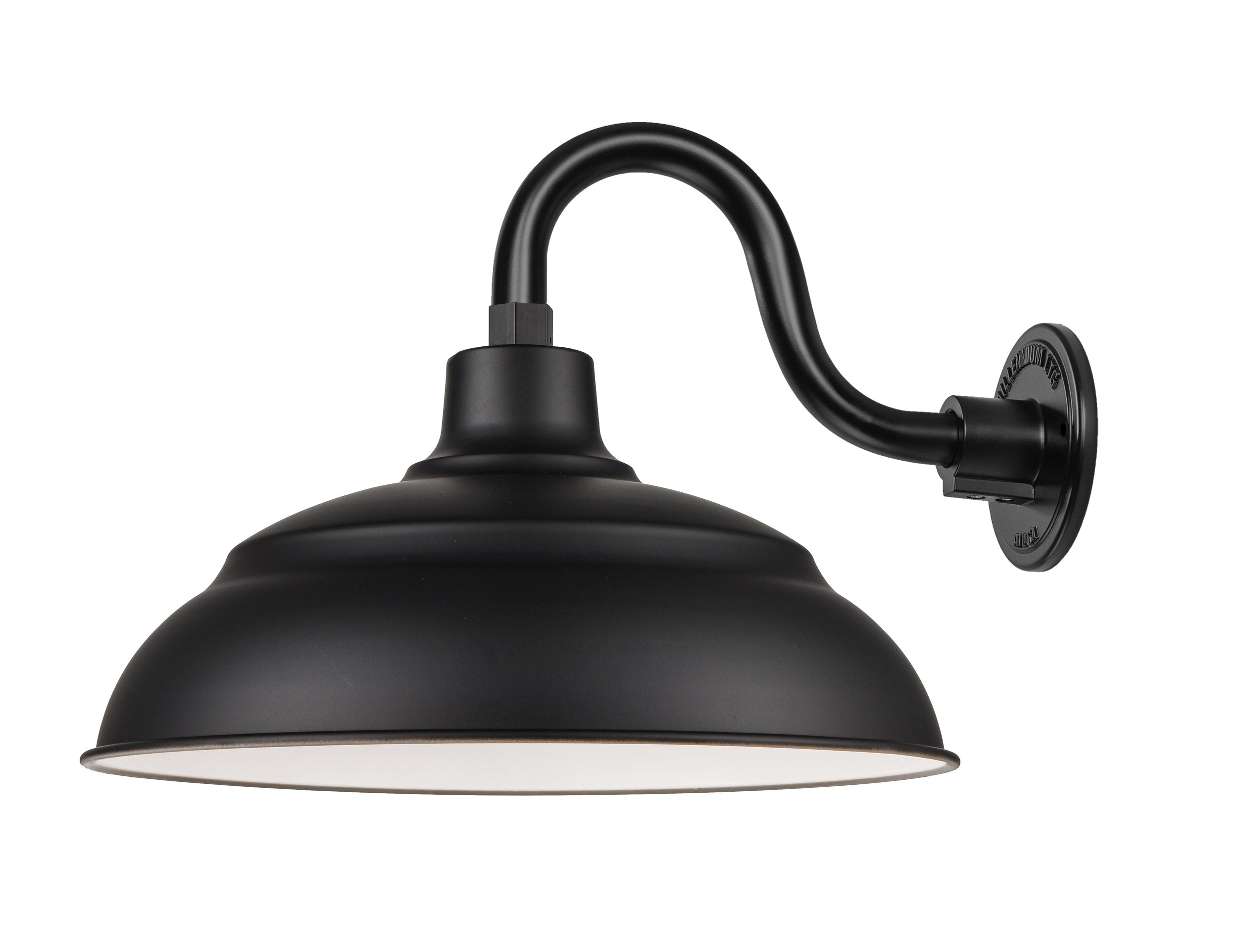 14 x 12-inch R Series Satin Black Tapered Warehouse Shade
