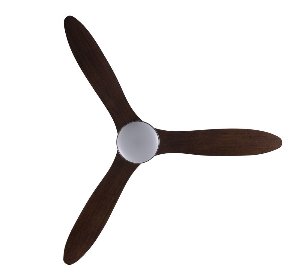 56 Inch 1 Light LED DC Smart Indoor Outdoor Chrome Fan with Koa Blades and Remote