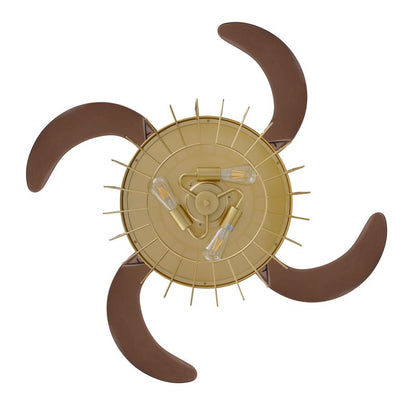 48 Inch Antique Gold Retractable Blade Ceiling Fan