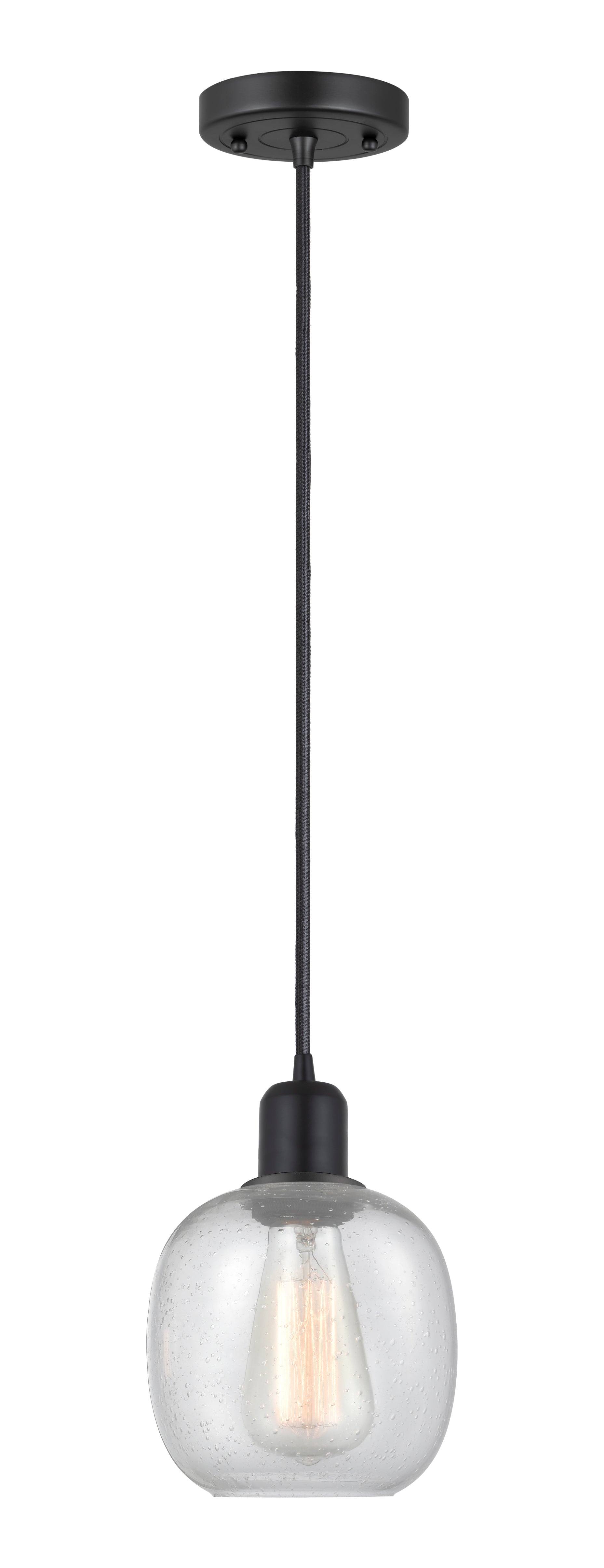 Austere Mini Pendant Matte Black Cast Brass