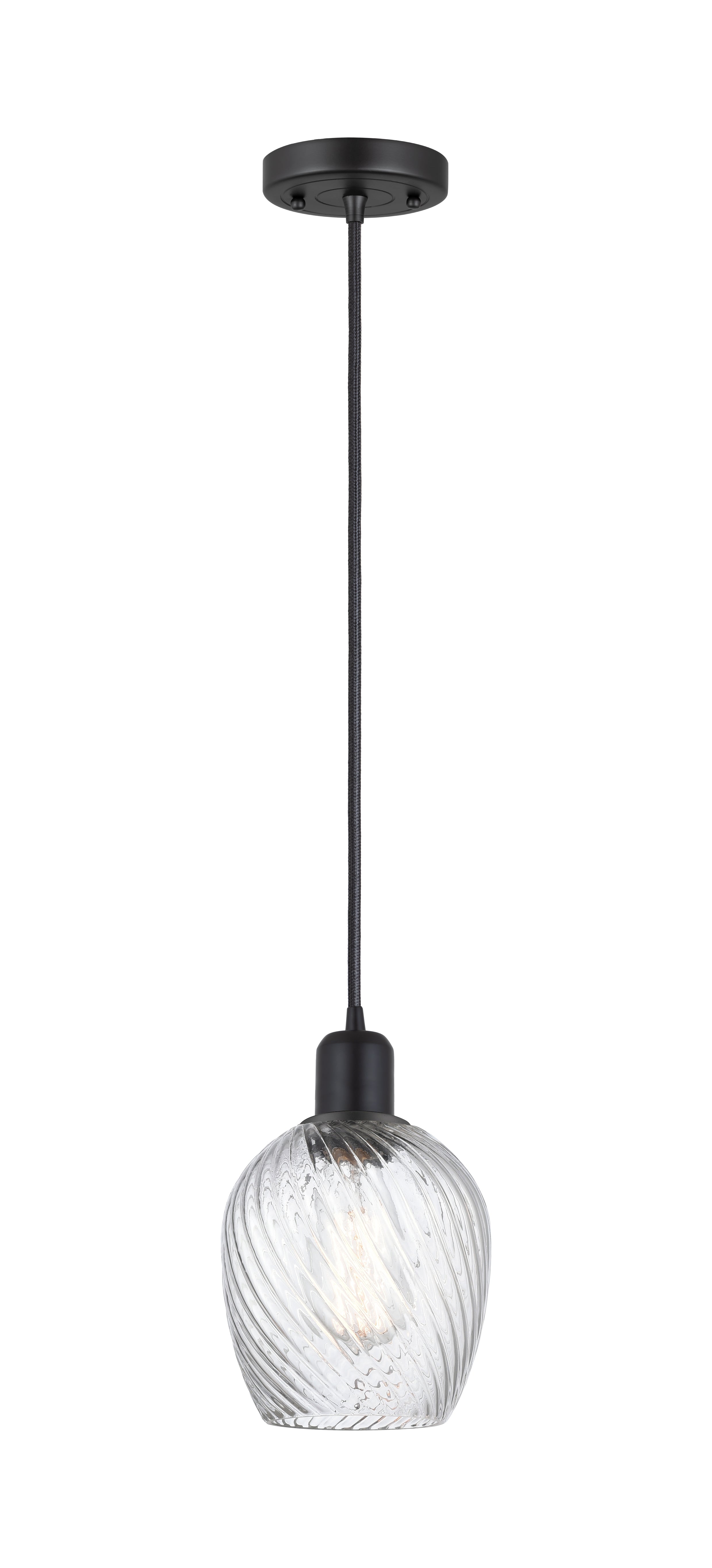 Austere Mini Pendant Matte Black Brass