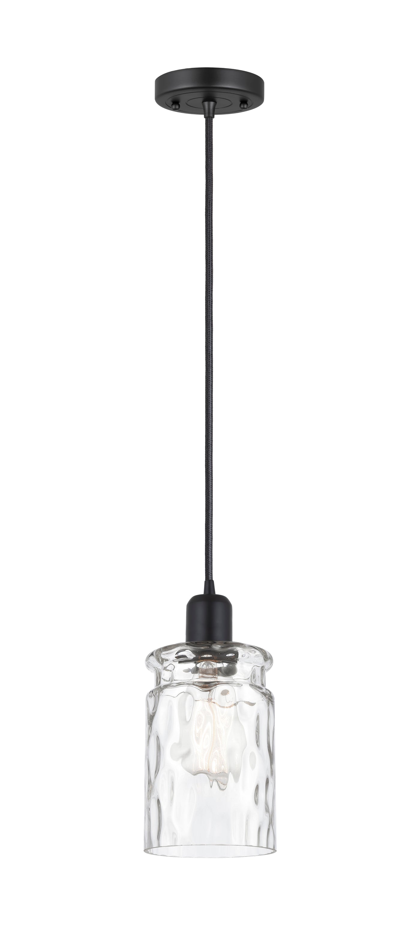 Austere Mini Pendant Matte Black Cast Brass
