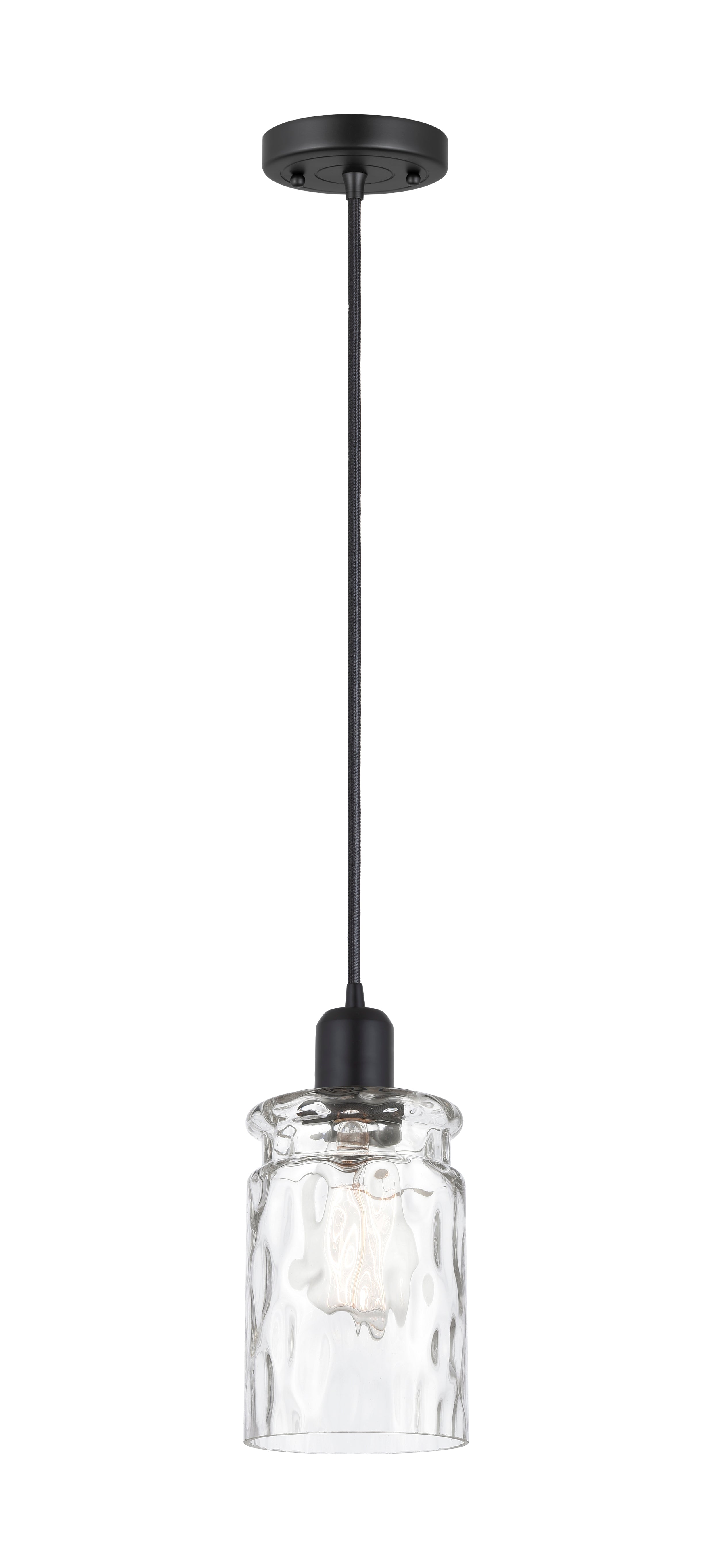 Austere Mini Pendant Matte Black Cast Brass