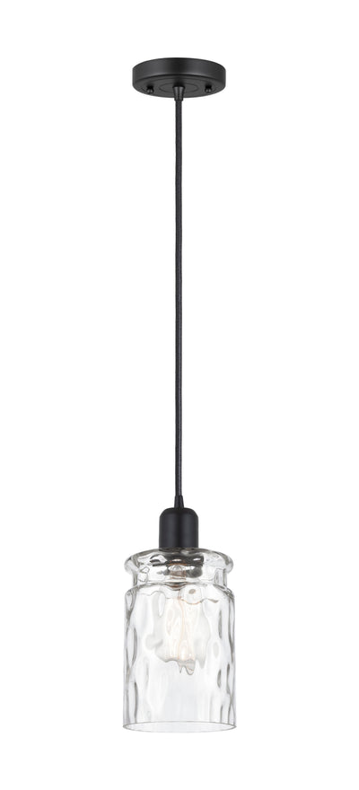 Austere Mini Pendant Matte Black Cast Brass