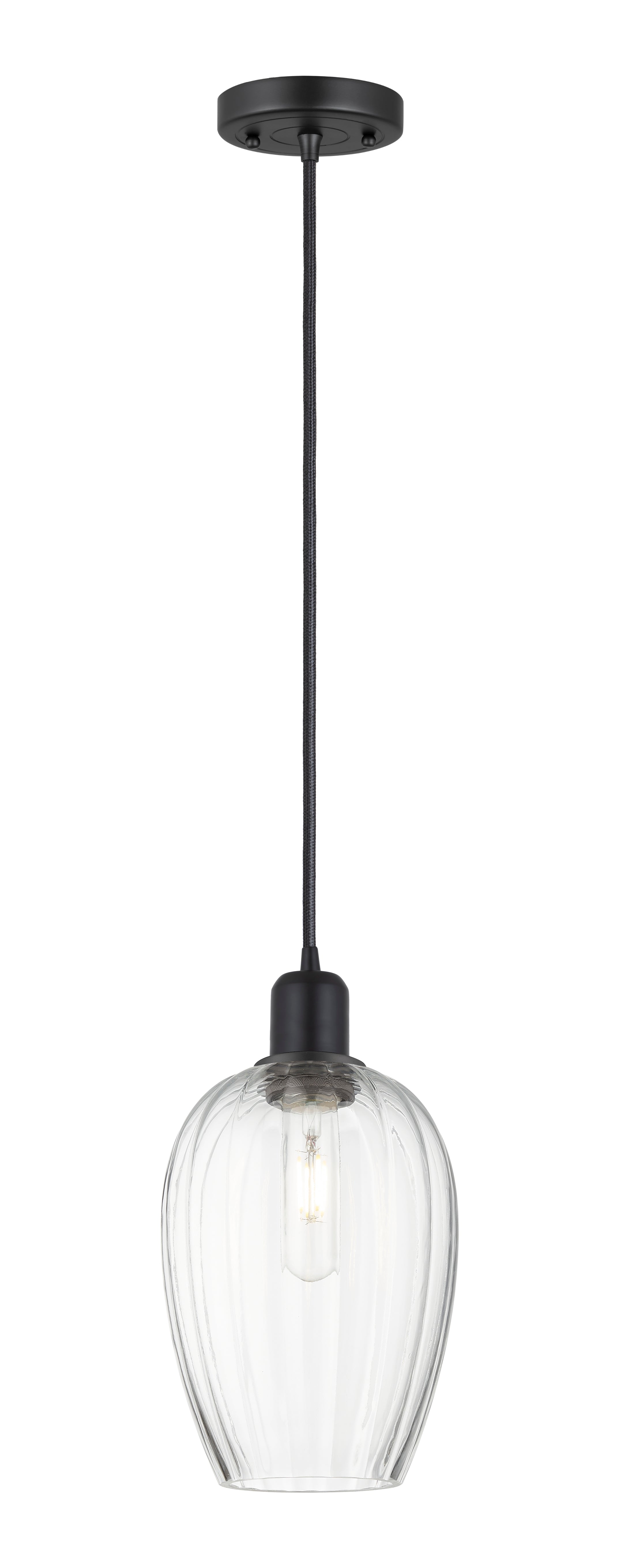 Austere Mini Pendant Matte Black Brass