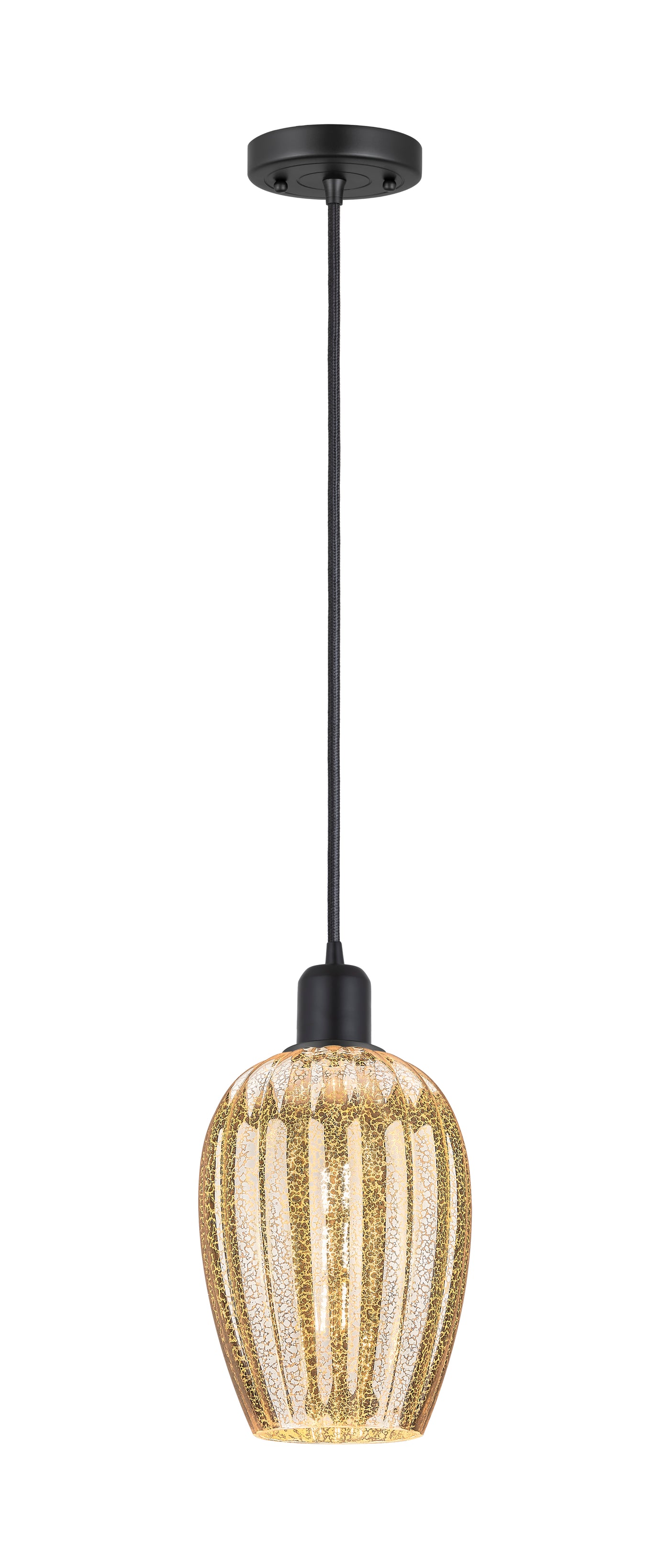 Austere Mini Pendant Matte Black Brass