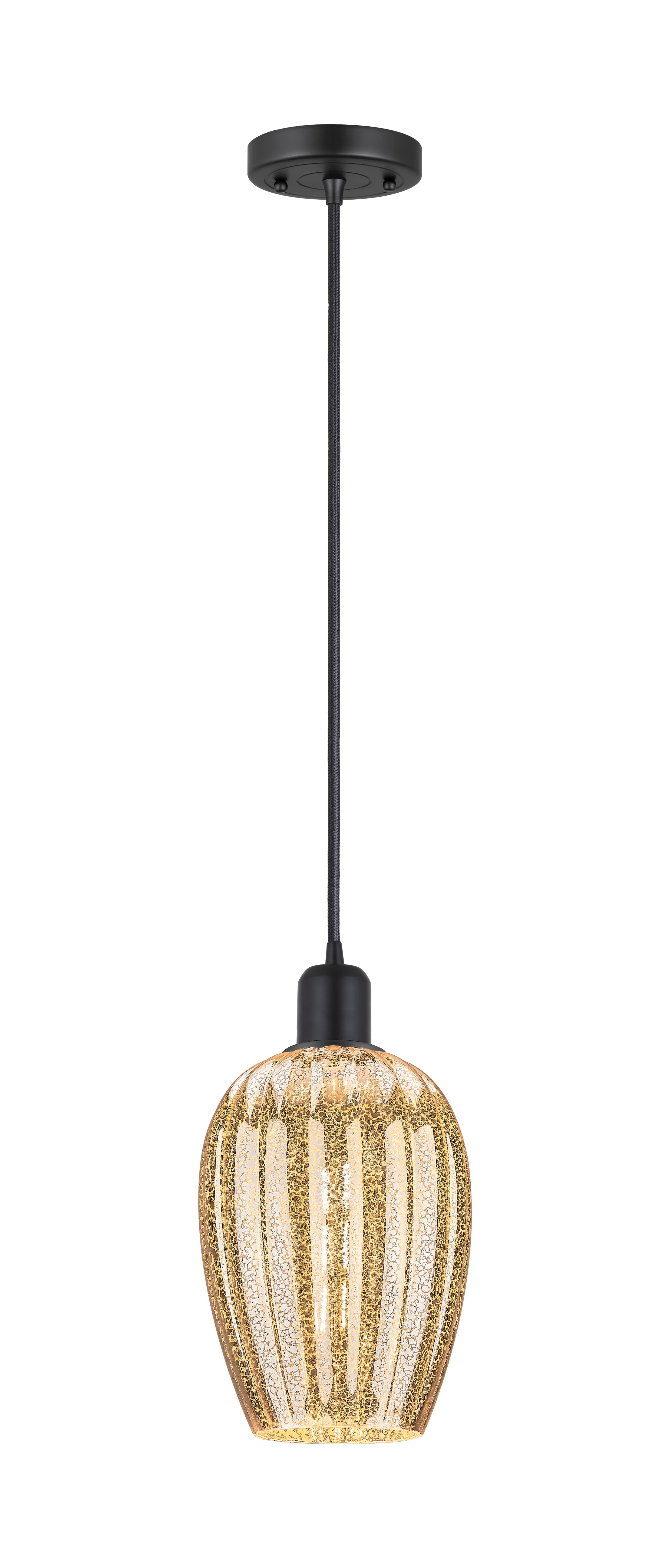 Austere Mini Pendant Matte Black Brass