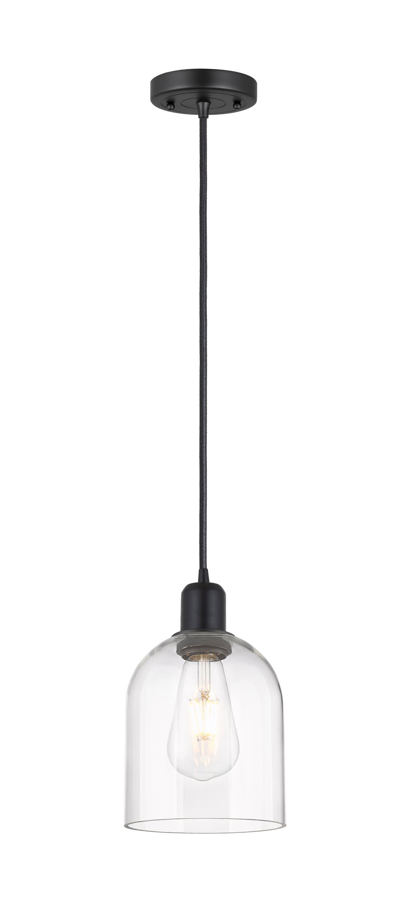 Austere Mini Pendant Matte Black Brass