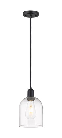 Austere Mini Pendant Matte Black Brass