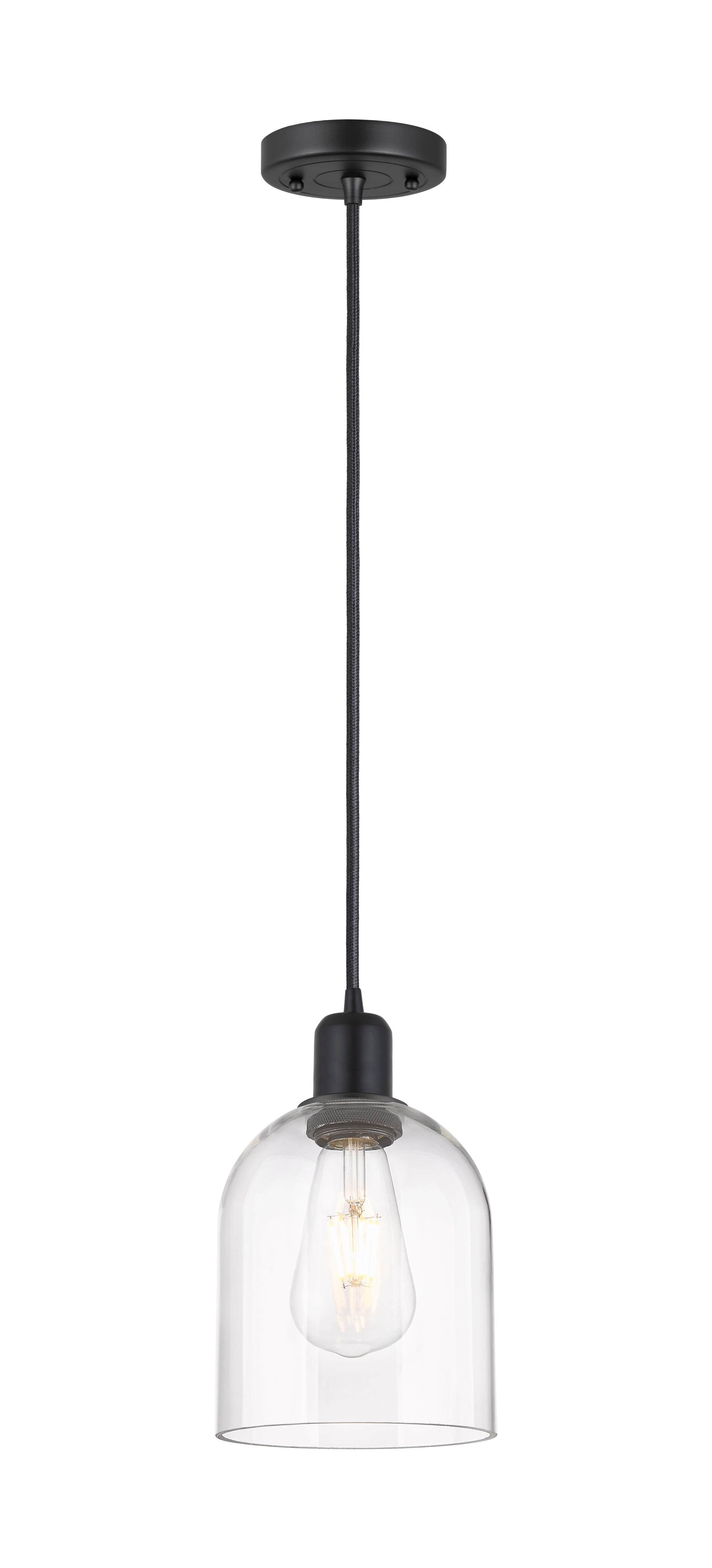 Austere Mini Pendant Matte Black Brass