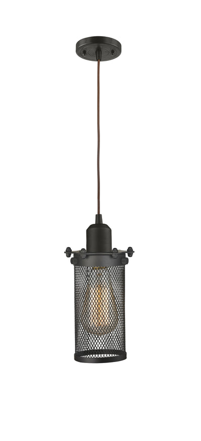 Austere Mini Pendant Matte Black Cast Brass
