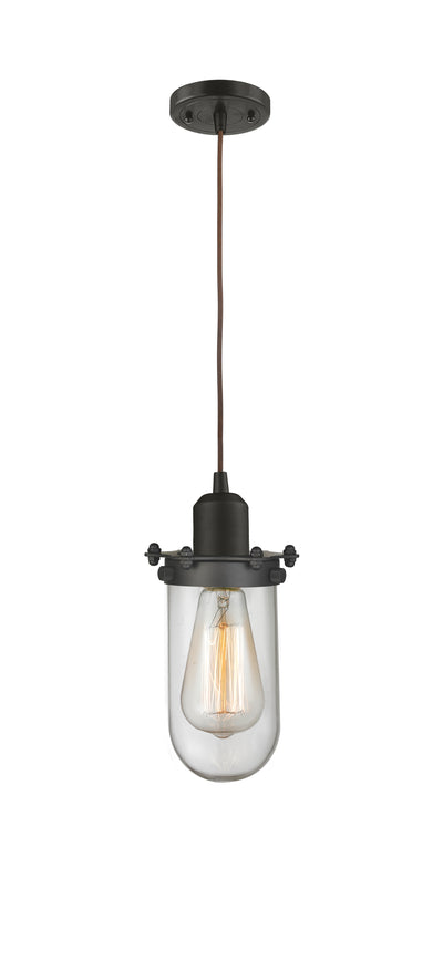 Austere Mini Pendant Matte Black Cast Brass