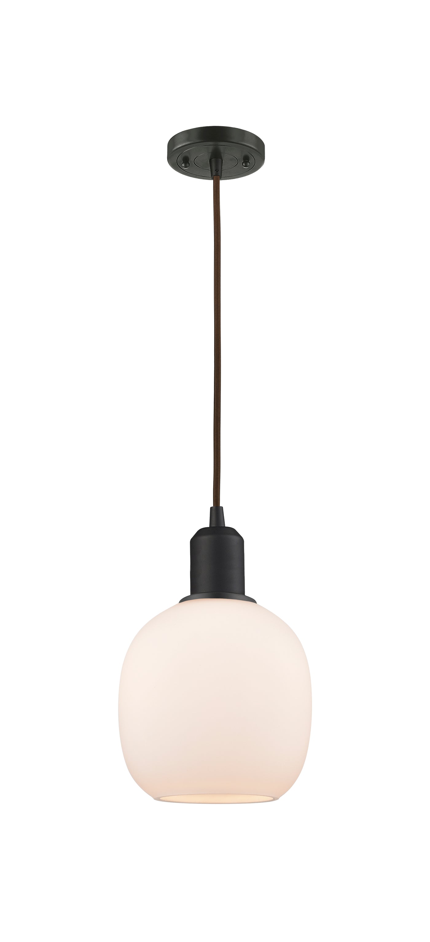 Austere Mini Pendant Matte Black Cast Brass