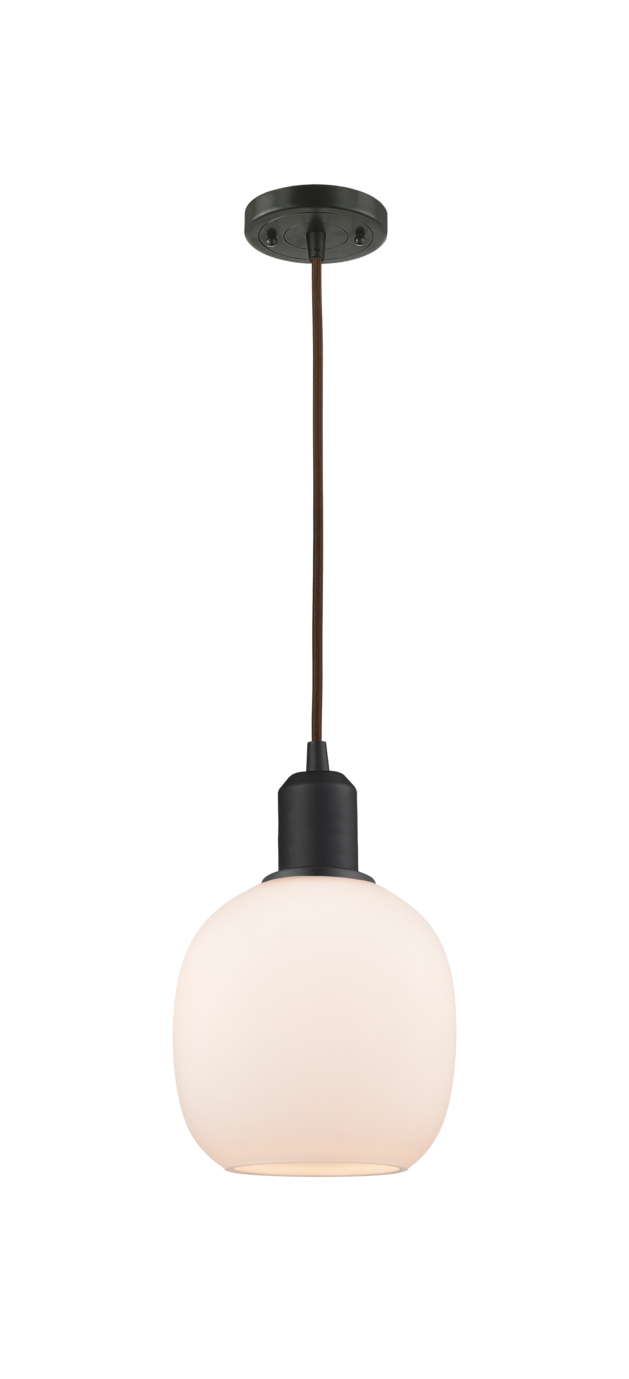 Austere Mini Pendant Matte Black Cast Brass