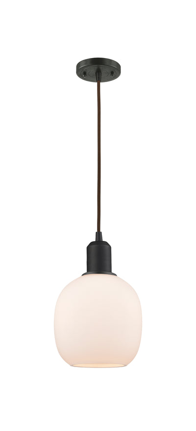 Austere Mini Pendant Matte Black Cast Brass