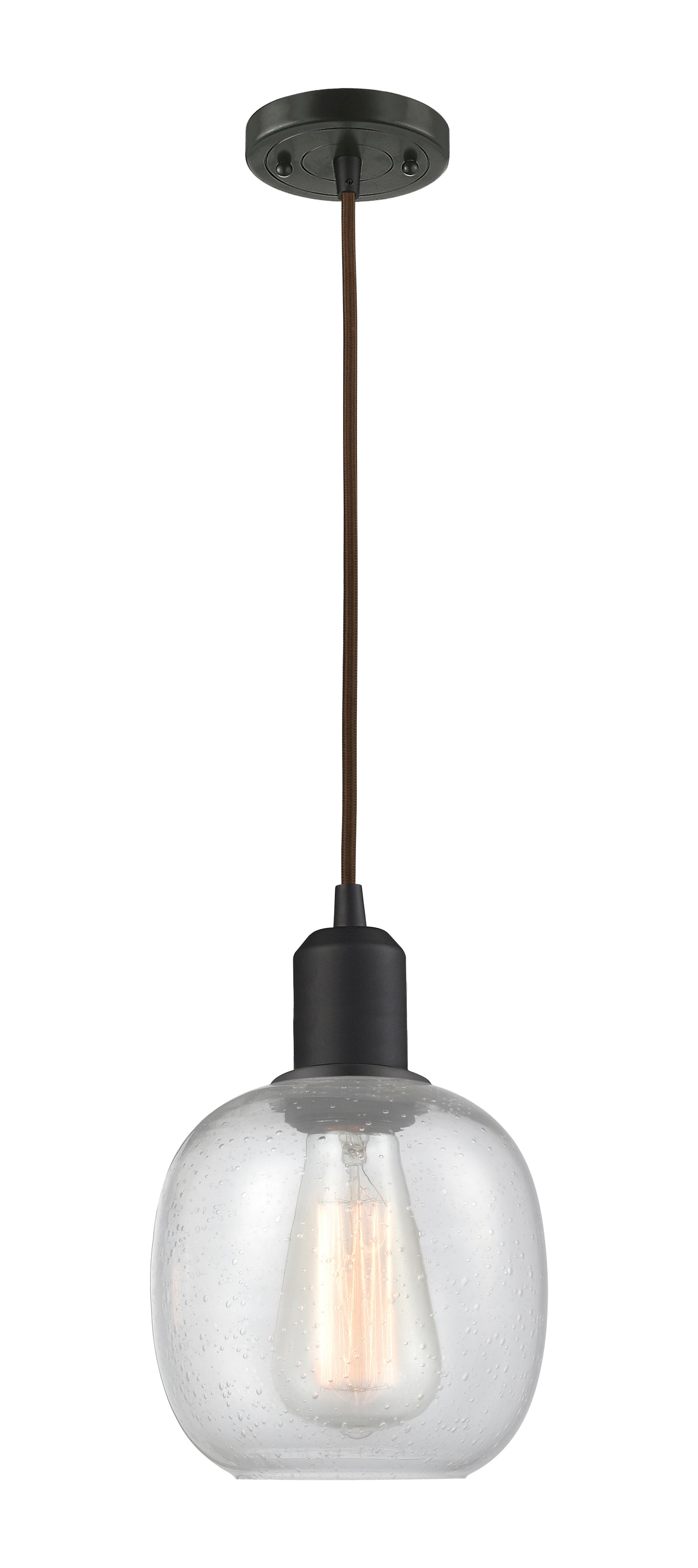 Austere Mini Pendant Matte Black Cast Brass