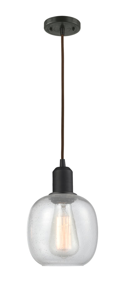 Austere Mini Pendant Matte Black Cast Brass