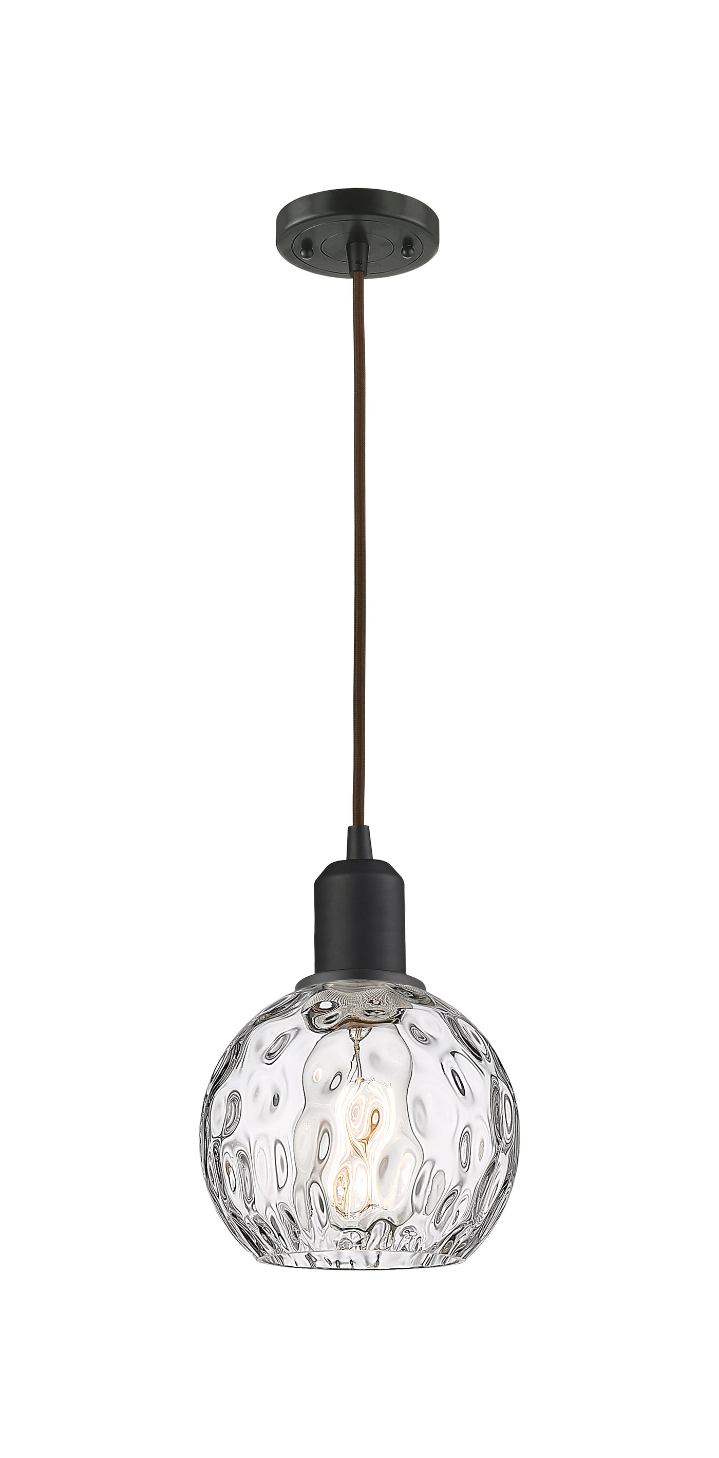 Austere Mini Pendant Matte Black Brass