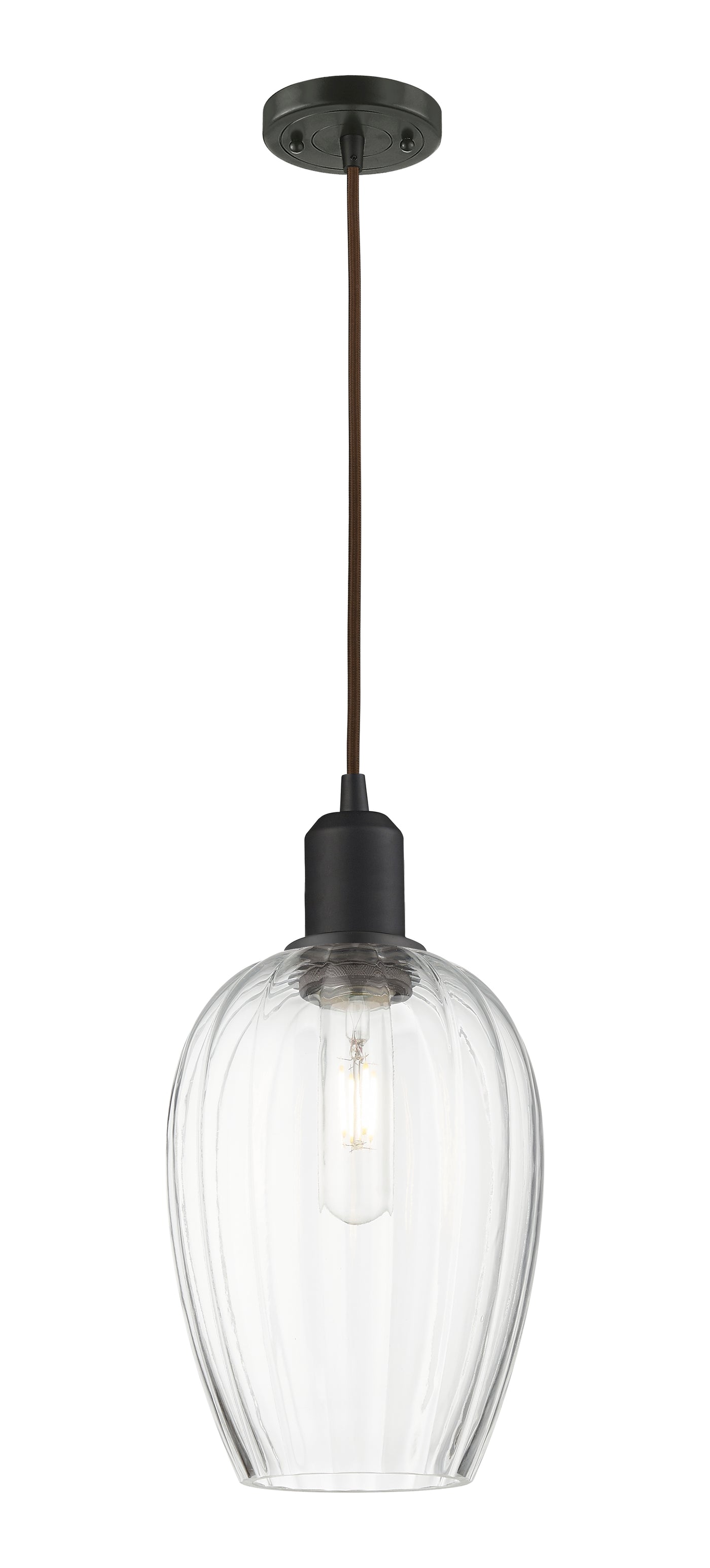 Austere Mini Pendant Matte Black Brass