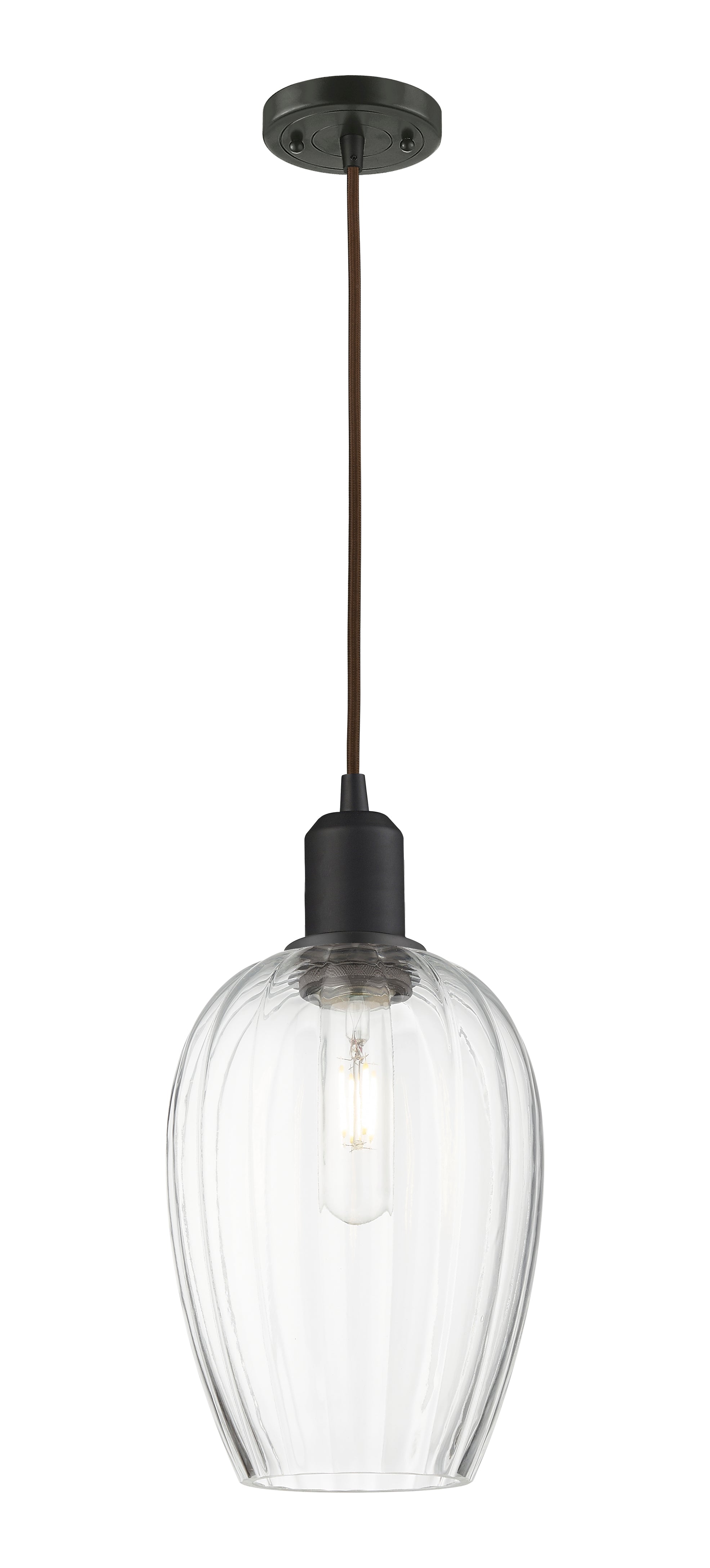 Austere Mini Pendant Matte Black Brass