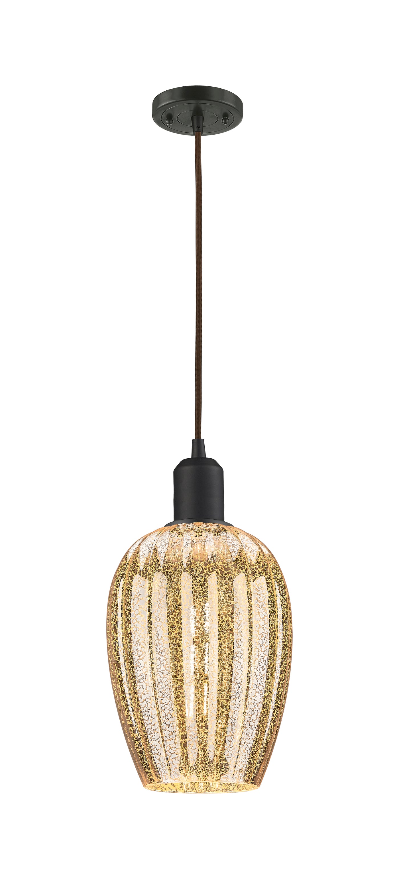 Austere Mini Pendant Matte Black Brass