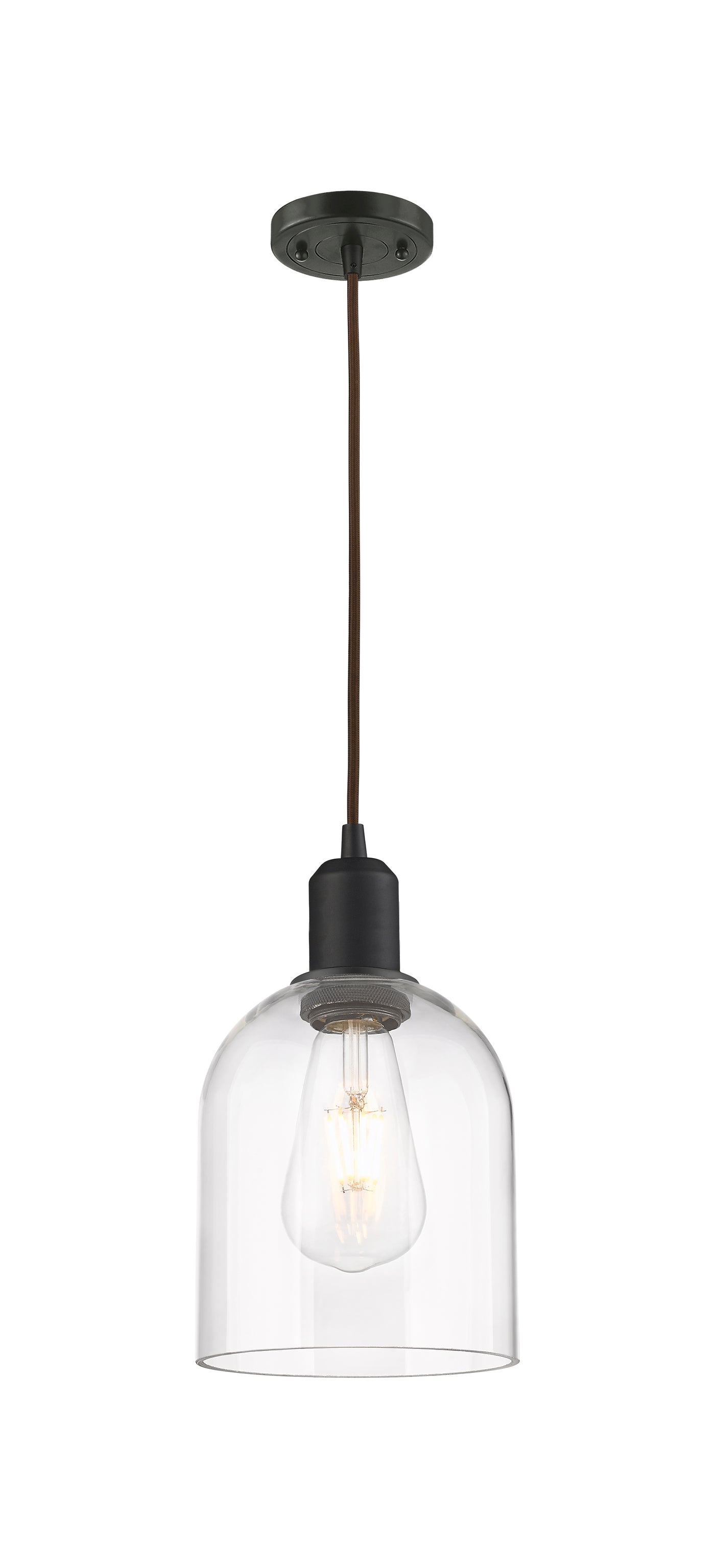 Austere Mini Pendant Matte Black Brass