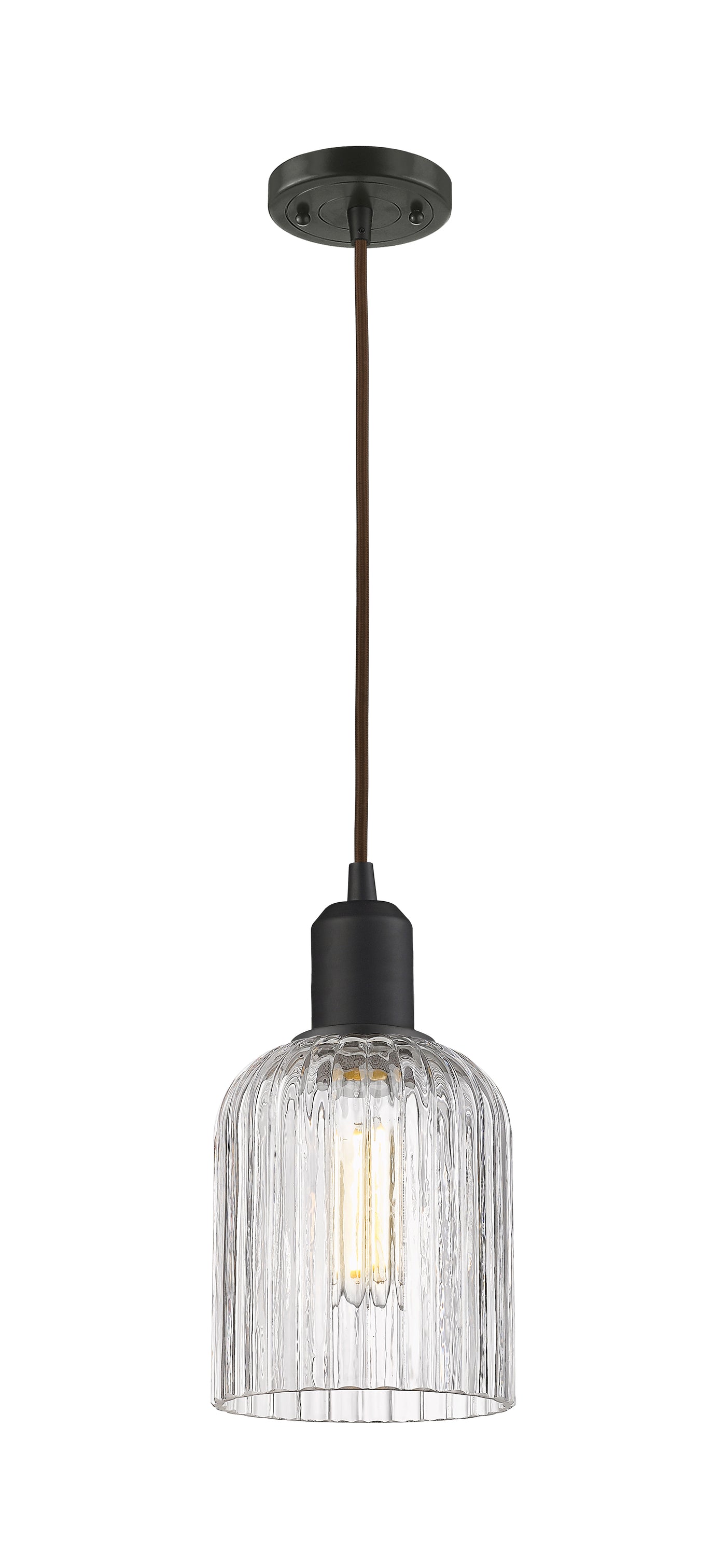 Austere Mini Pendant Matte Black Brass