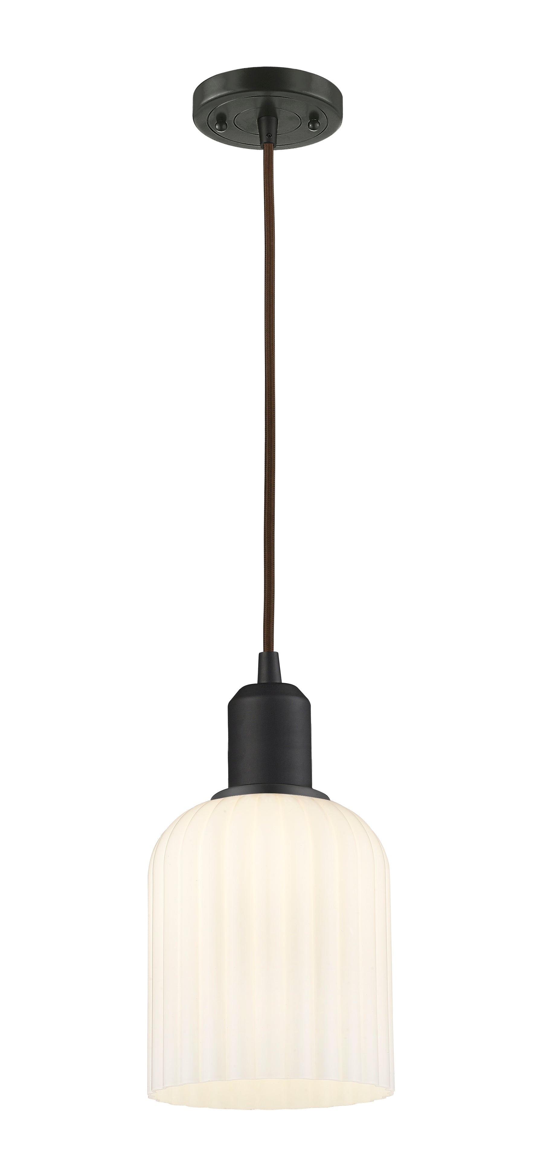 Austere Mini Pendant Matte Black Brass