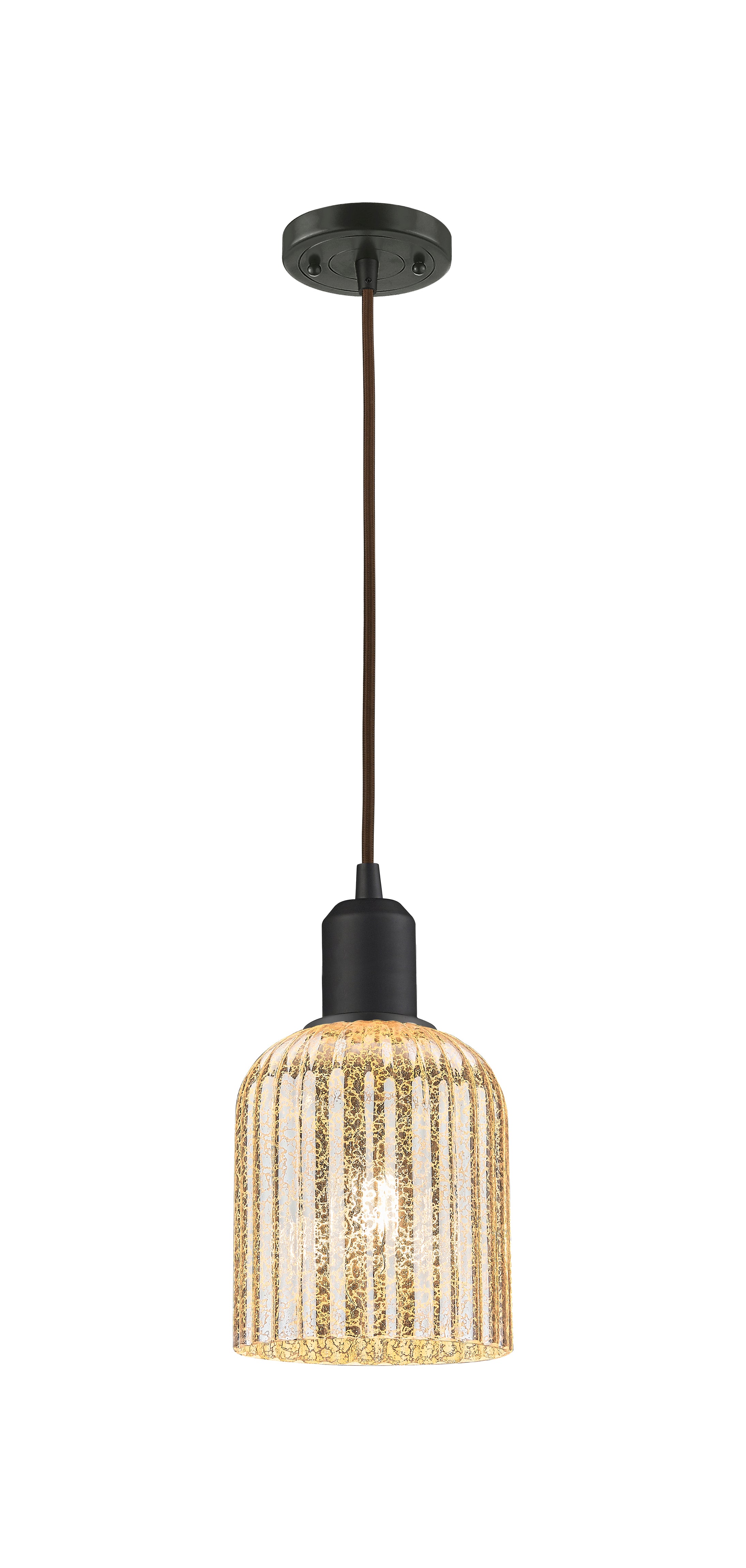 Austere Mini Pendant Matte Black Brass