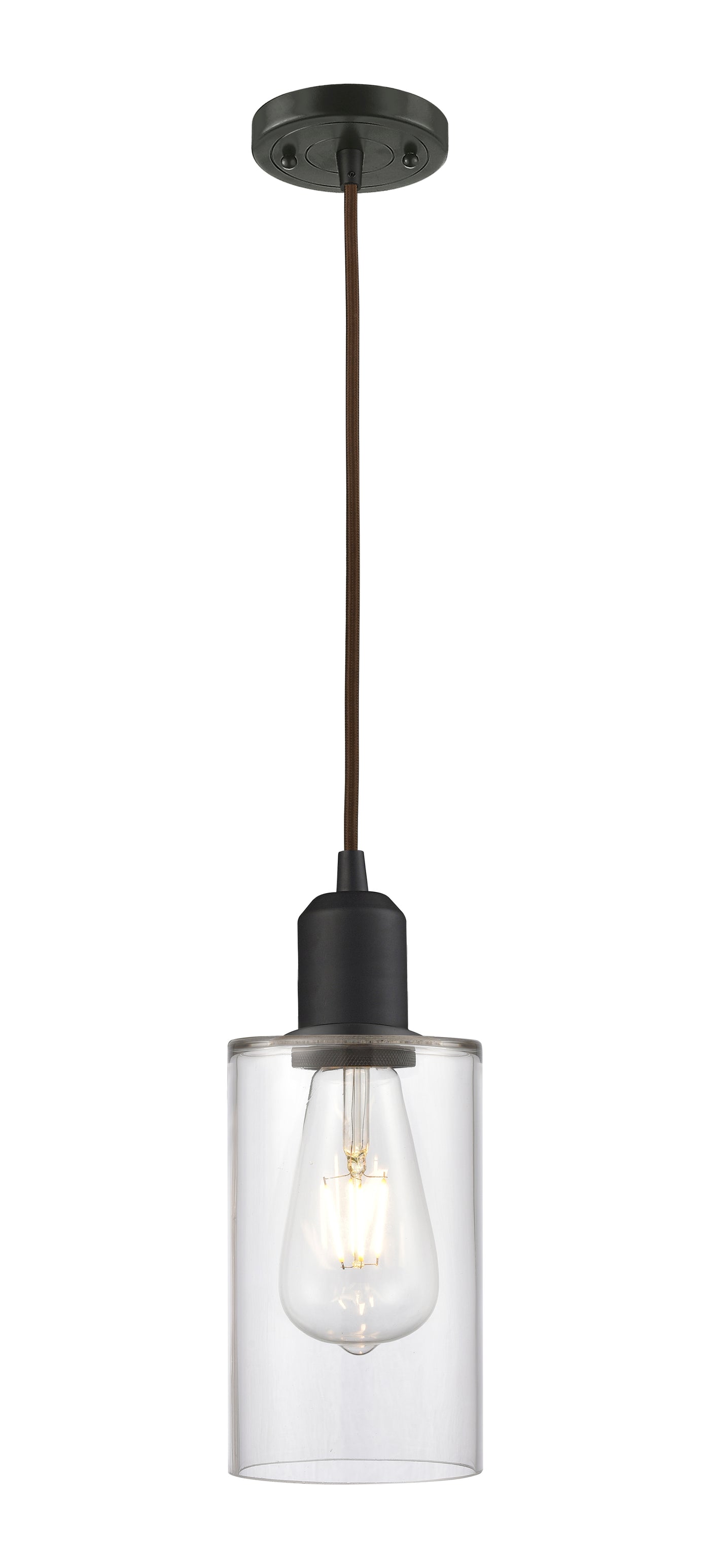 Austere Mini Pendant Matte Black Cast Brass