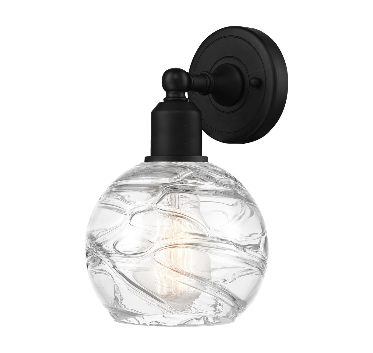 Athens Deco Swirl 6-Inch 1-Light Sconce 10-Inch High