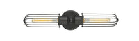 Austere Industrial, Modern Contempo, Restoration-Vintage Muselet Linear Bath Vanity Light