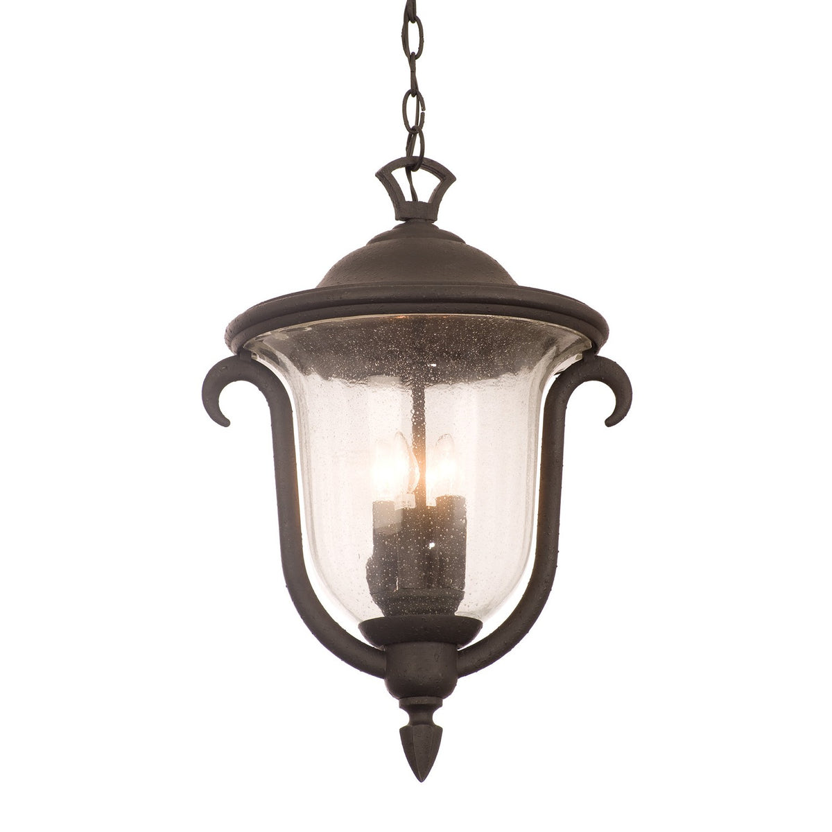 18'' Santa Barbara Outdoor 3 Light Matte Black Outdoor Pendant