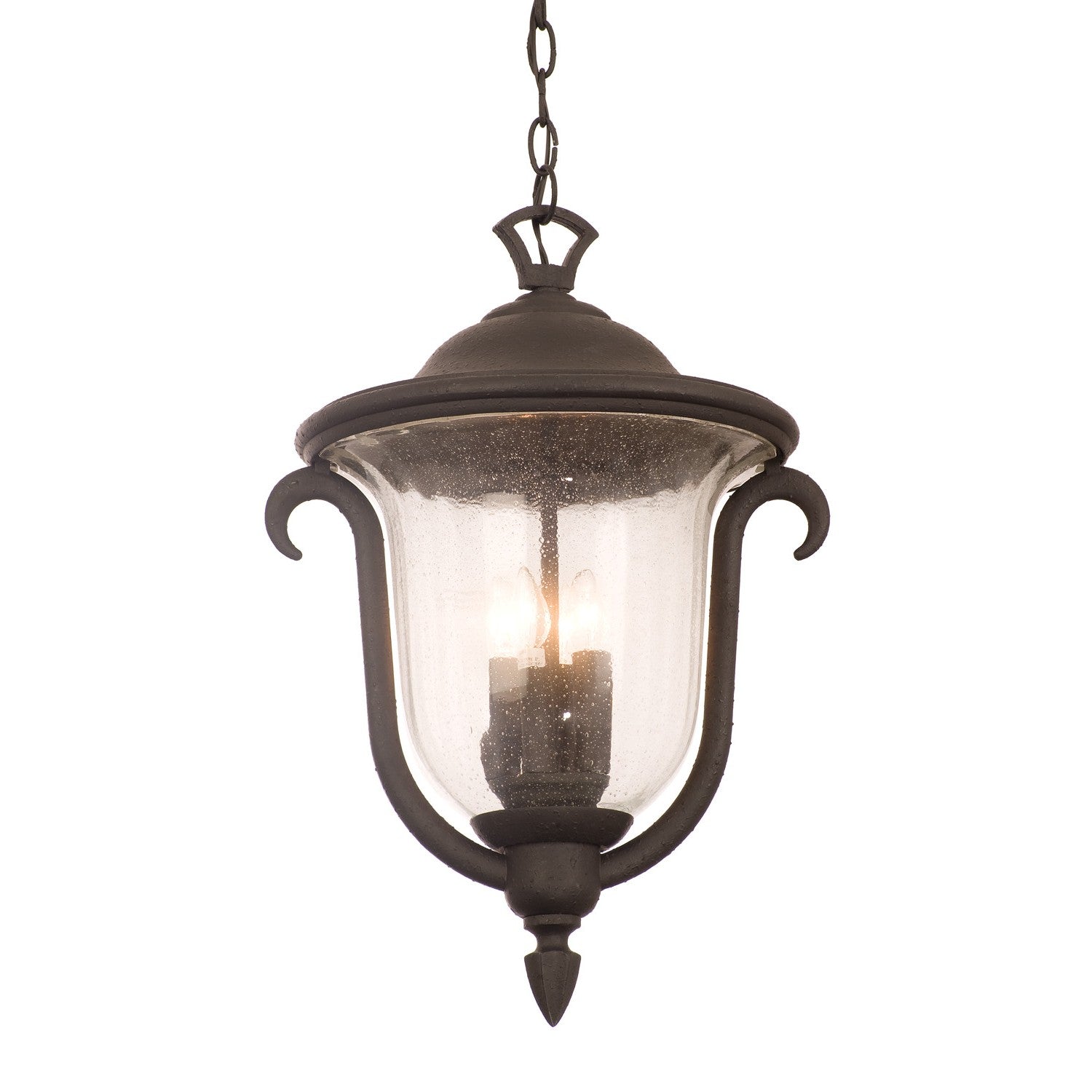 18'' Santa Barbara Outdoor 3 Light Matte Black Outdoor Pendant