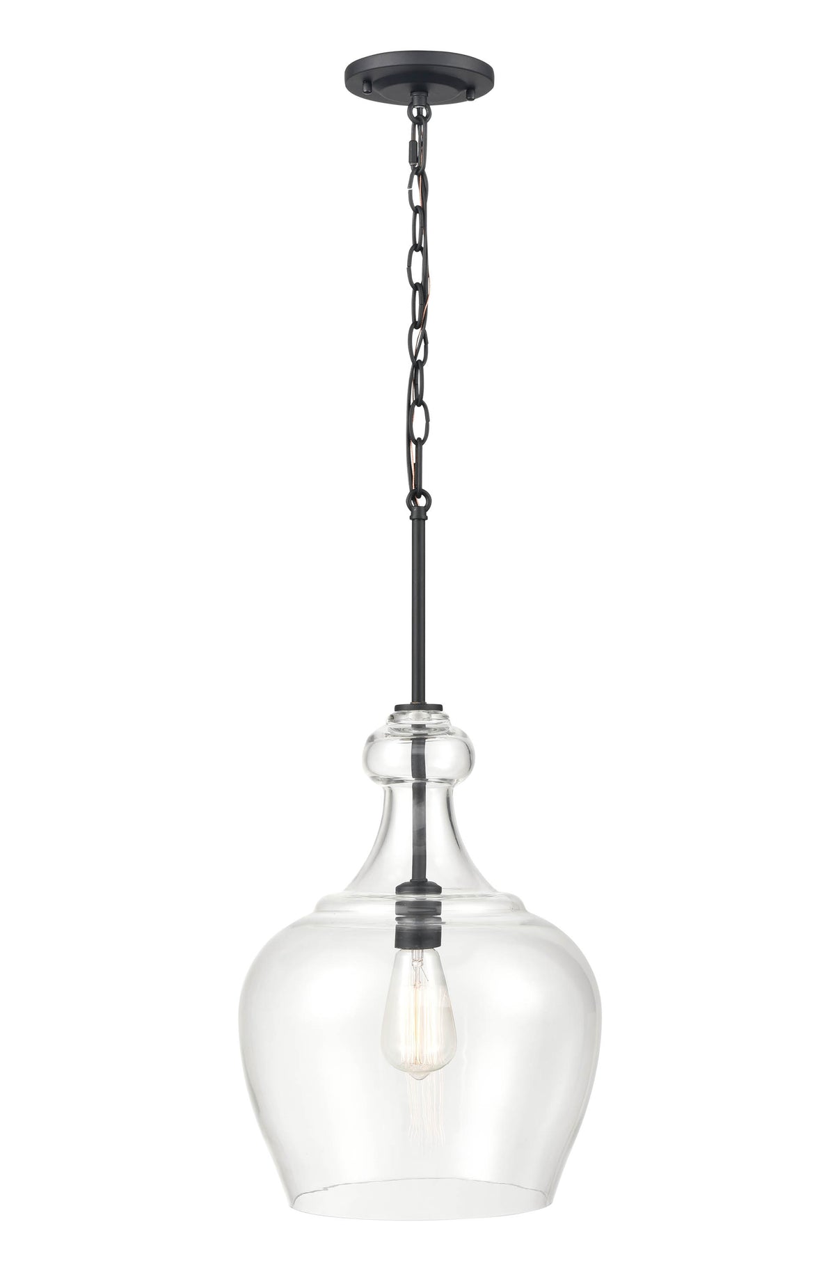 16'' Corra Matte Black 1 Light Pendant