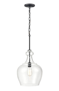 16'' Corra Matte Black 1 Light Pendant