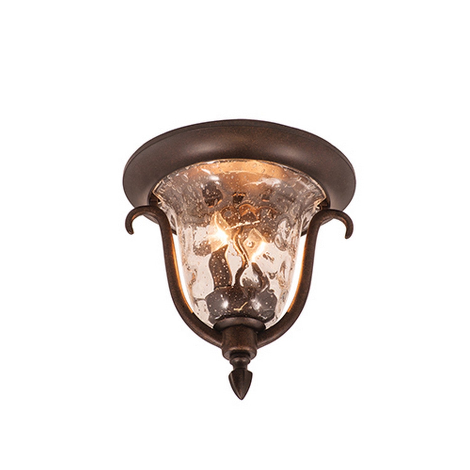 11'' Santa Barbara Outdoor 2 Light Burnished Bronze Flush Mount