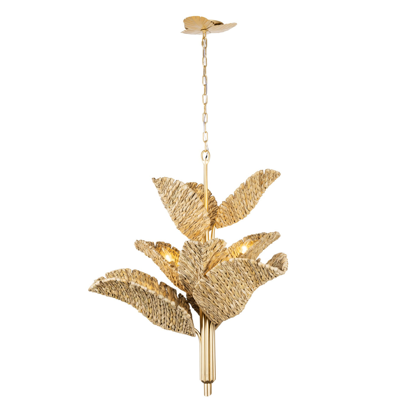 Banana Leaf 9 Light Chandelier